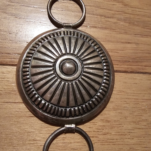 vintage sterling silver concho link Native American belt by Leonard Maloney - Picture 2 of 7